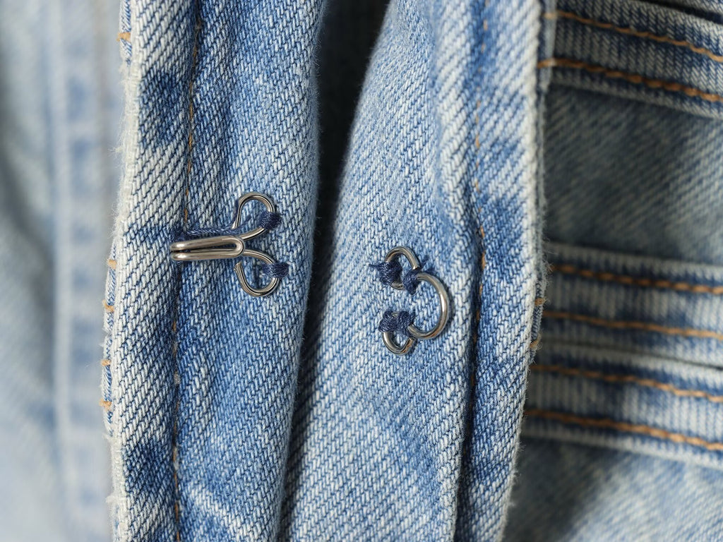 Women's button decoration sleeveless denim vest
