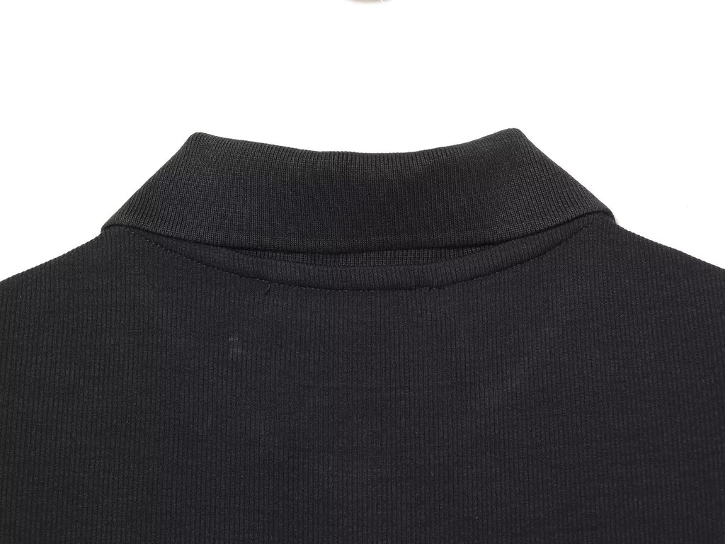 Women's sleeveless Polo collar knit MIDI dress