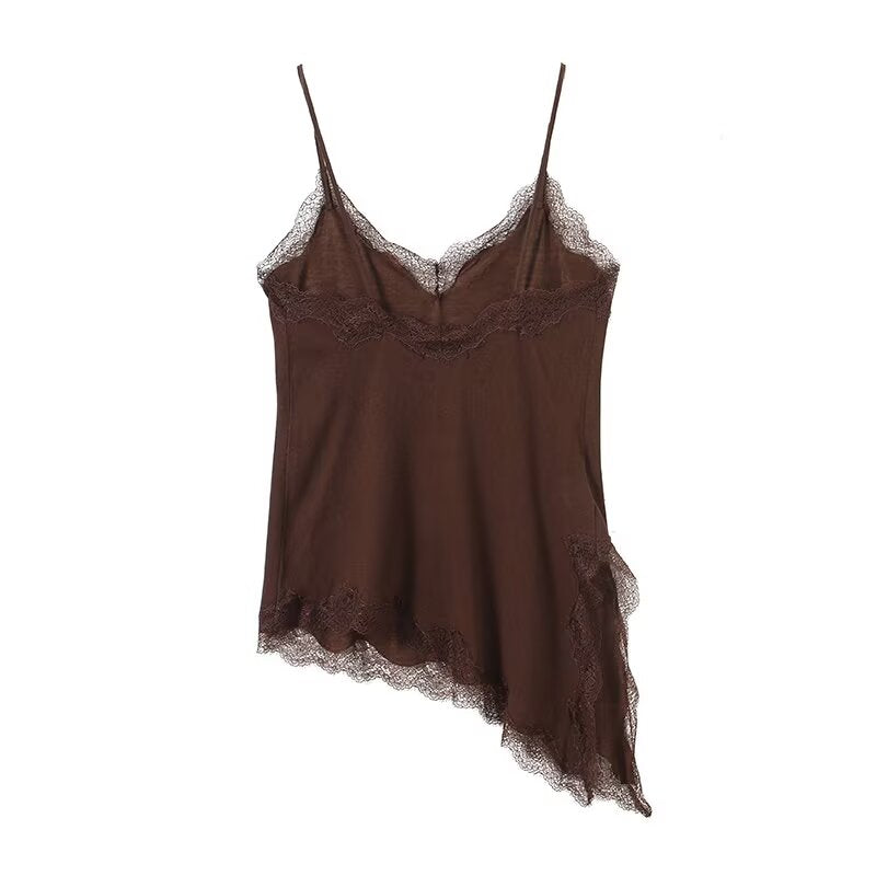 Women's sexy lace suspender top