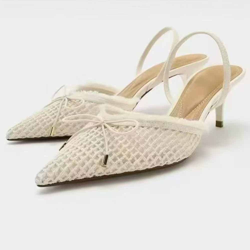 Women's new fashion hollow bow high heels