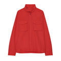 Women's pocket decoration casual stand collar shirt
