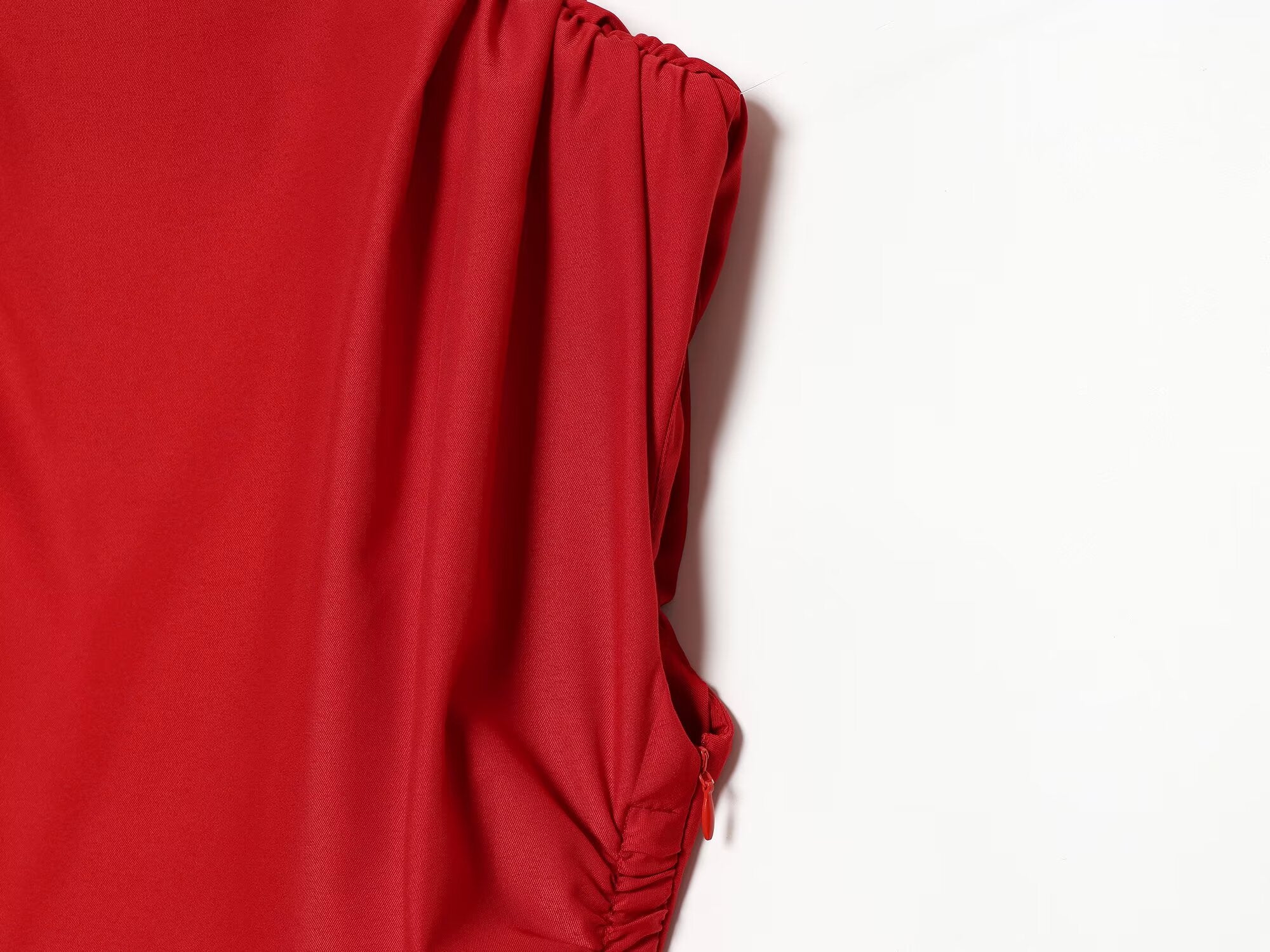 Women's with shoulder pads pleats mini dress