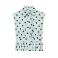 Women's polka dot bow sleeveless shirt
