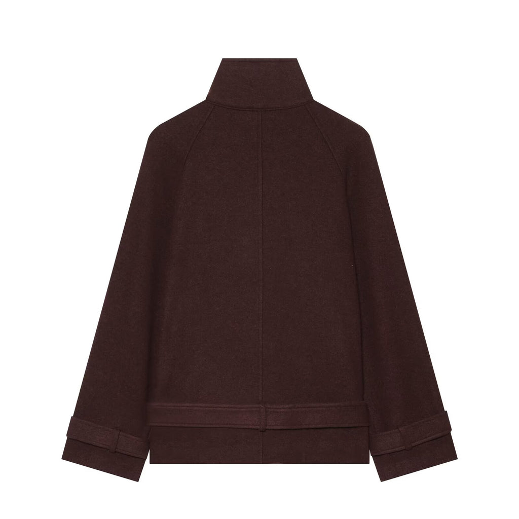 Women's with Belt casual oversized felt Coat