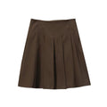 Women's slim versatile pleated mini skirt
