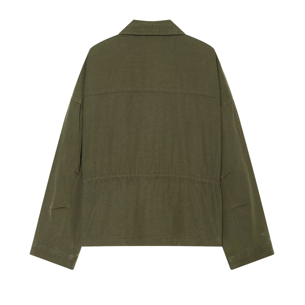 Women's drawstring design casual workwear Coat
