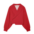 Women's buckle decorative short Coat