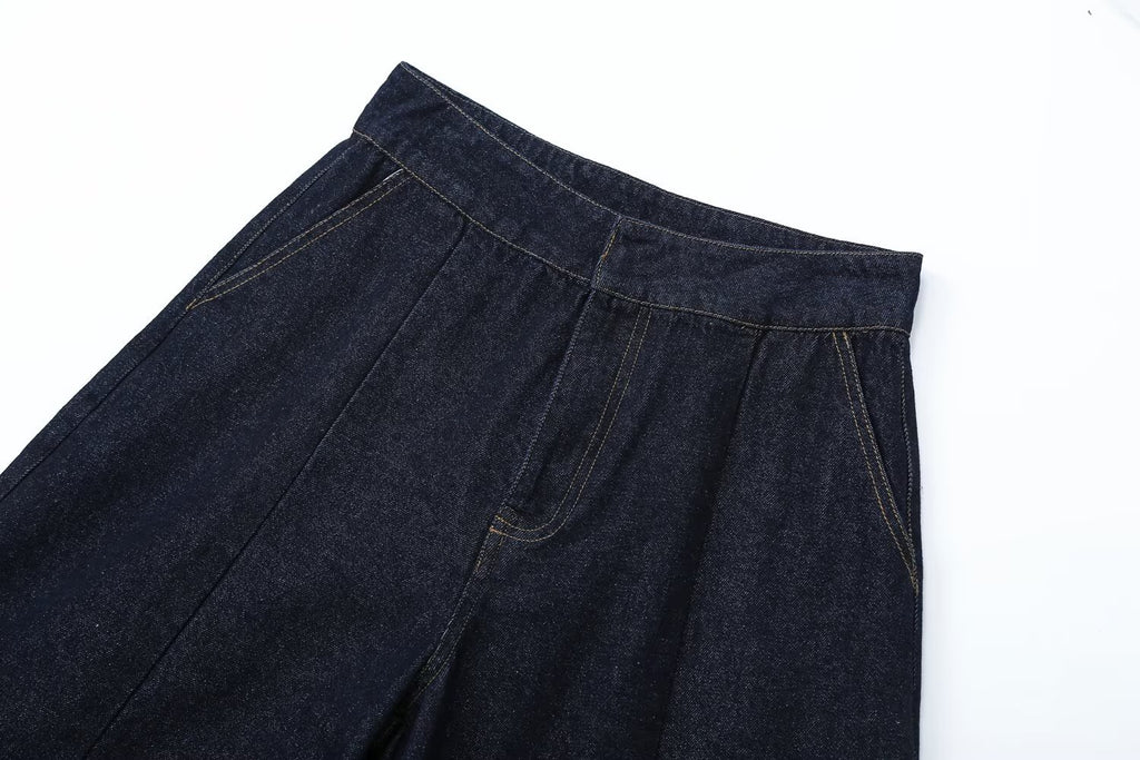Women's stitched Balloon shaped loose jeans
