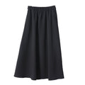 Women's new fashion black elastic waist trumpet Midi skirt