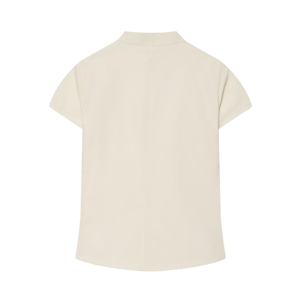 Women's open design slim polka dot top