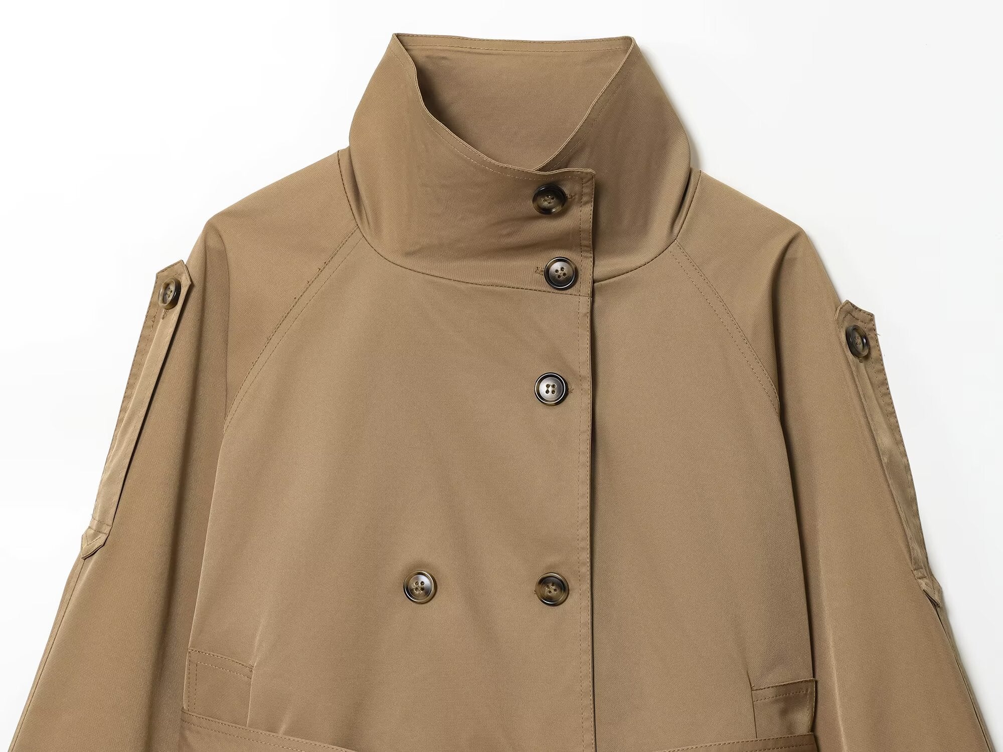 Women's double breasted lace up windbreaker Coat