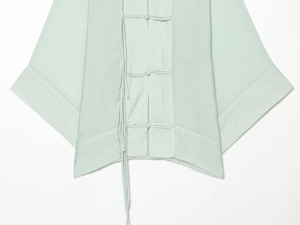 Women's knot-decorated drop-style shirts