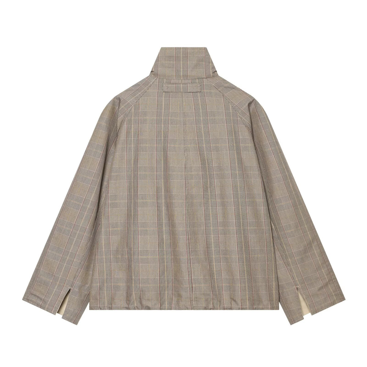 Women's double-sided wear short plaid windbreaker Coat