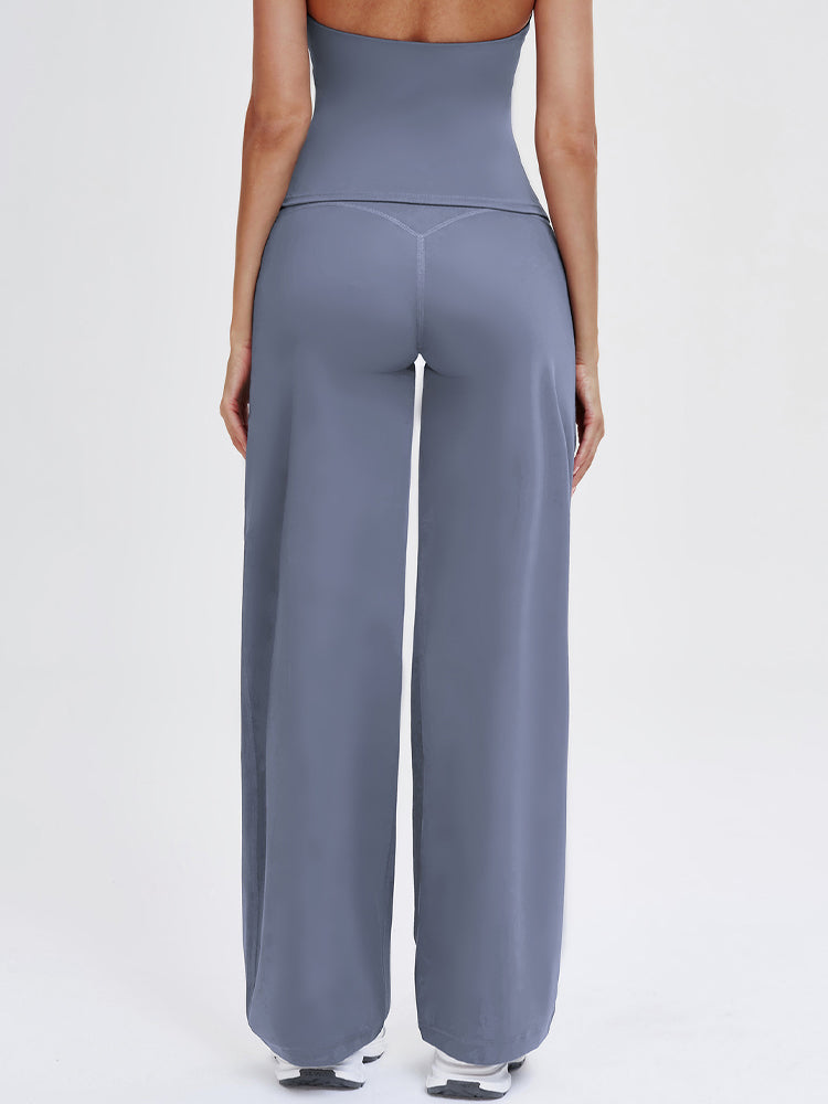 Women's new sanding slim pants loose wide-leg casual pants