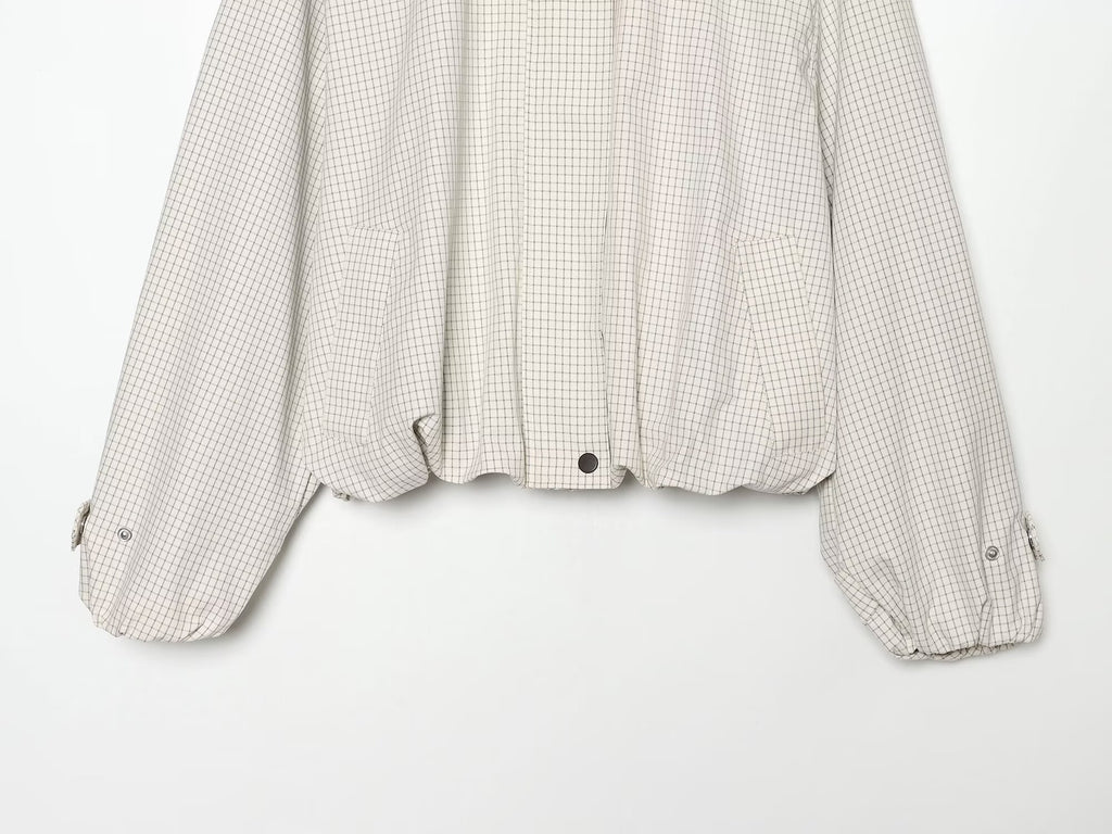 Women's casual plaid contrasting lapel Coat