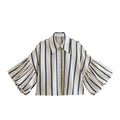 2026 Women's loose bubble sleeve printed shirt
