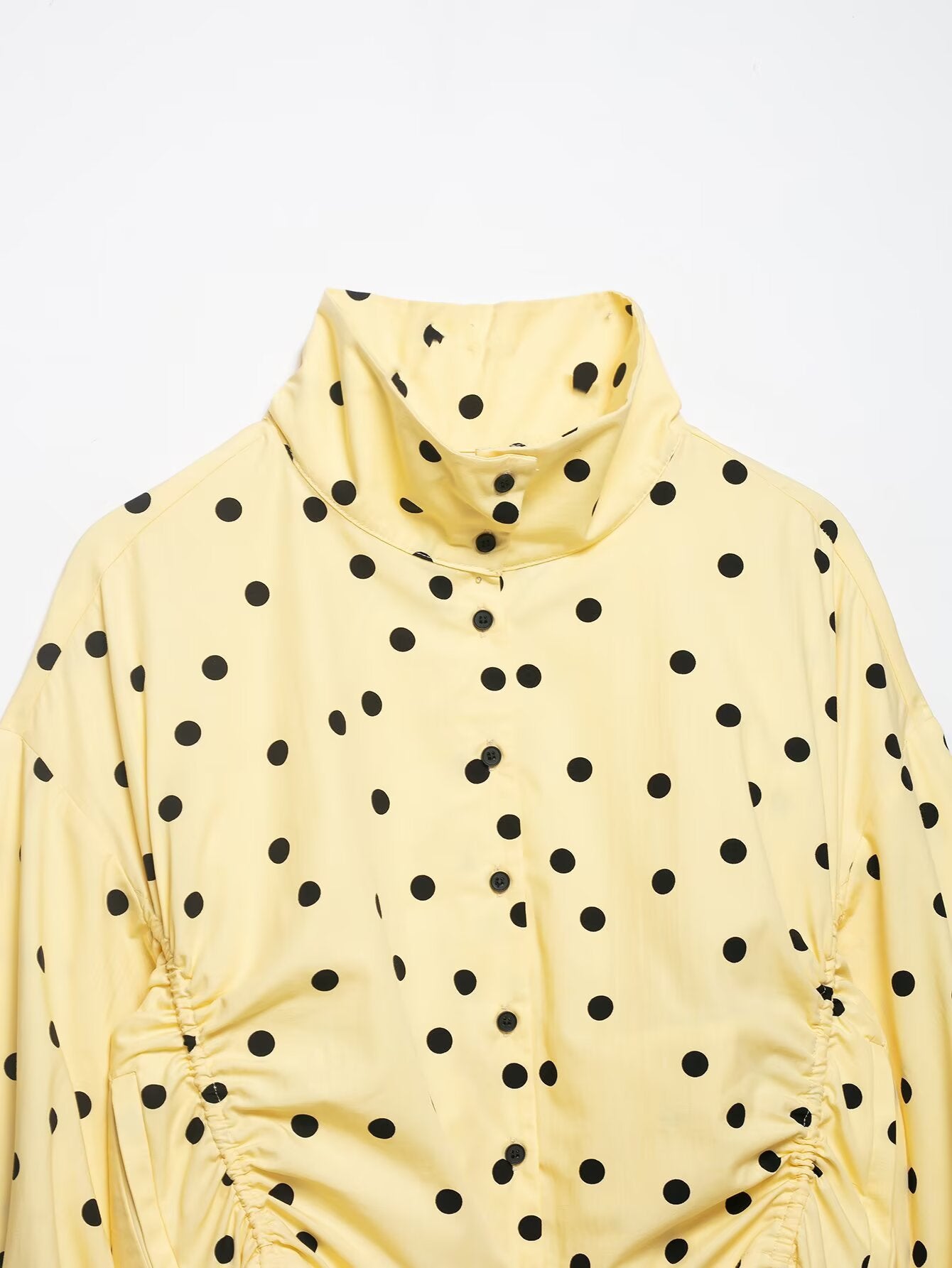 suit Women's 2 pieces pleated decorative polka dot coat+shorts