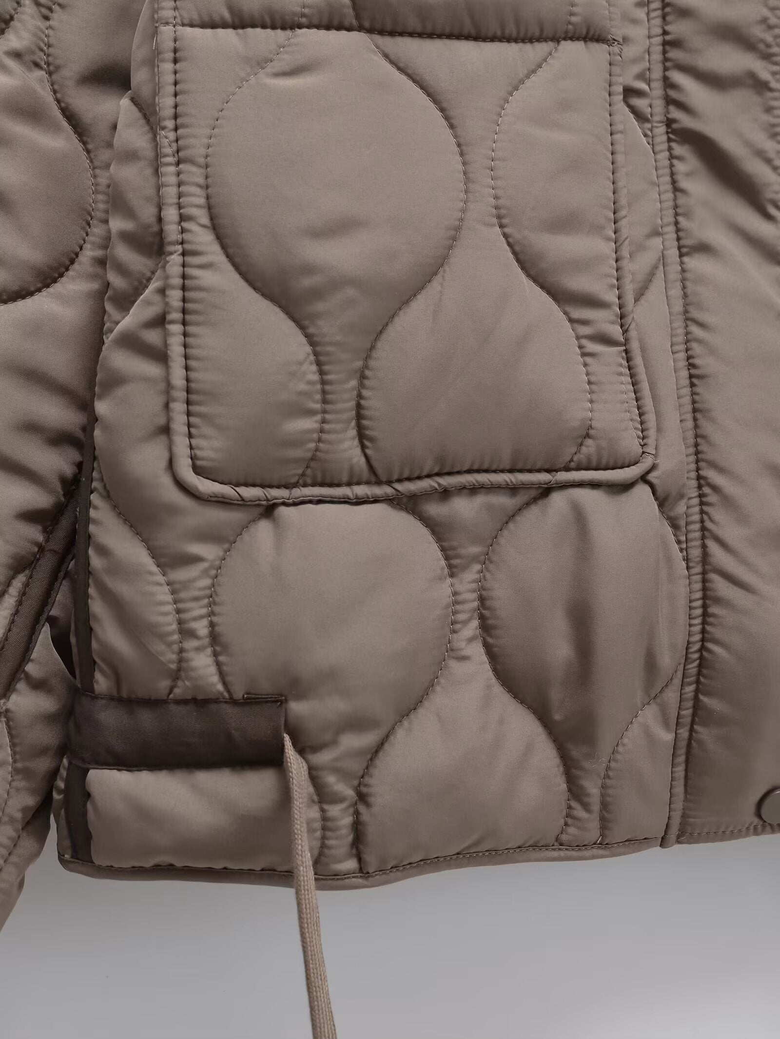 Women's loose standing collar cotton jacket Coat