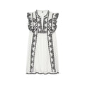 Women's contrasting embroidered mini dress