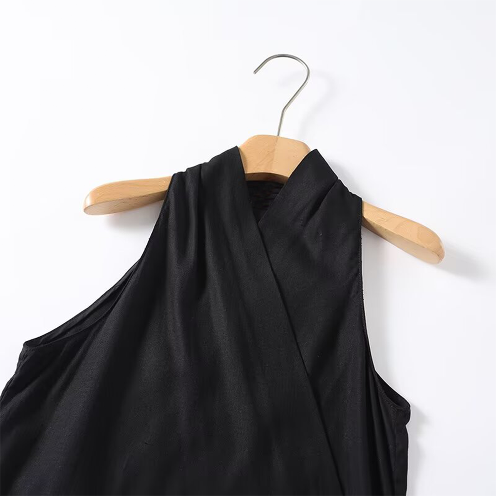 Women's lace up decorative sleeveless top