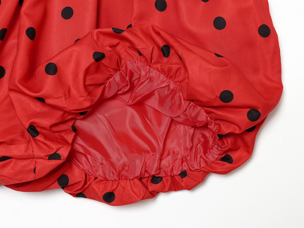 suit Women's 2 pieces lace up decorative polka dot Coat+shorts