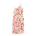 Women's layered decorative printed suspender dress