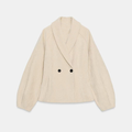 Women's waist cinched style double breasted jacket Coat