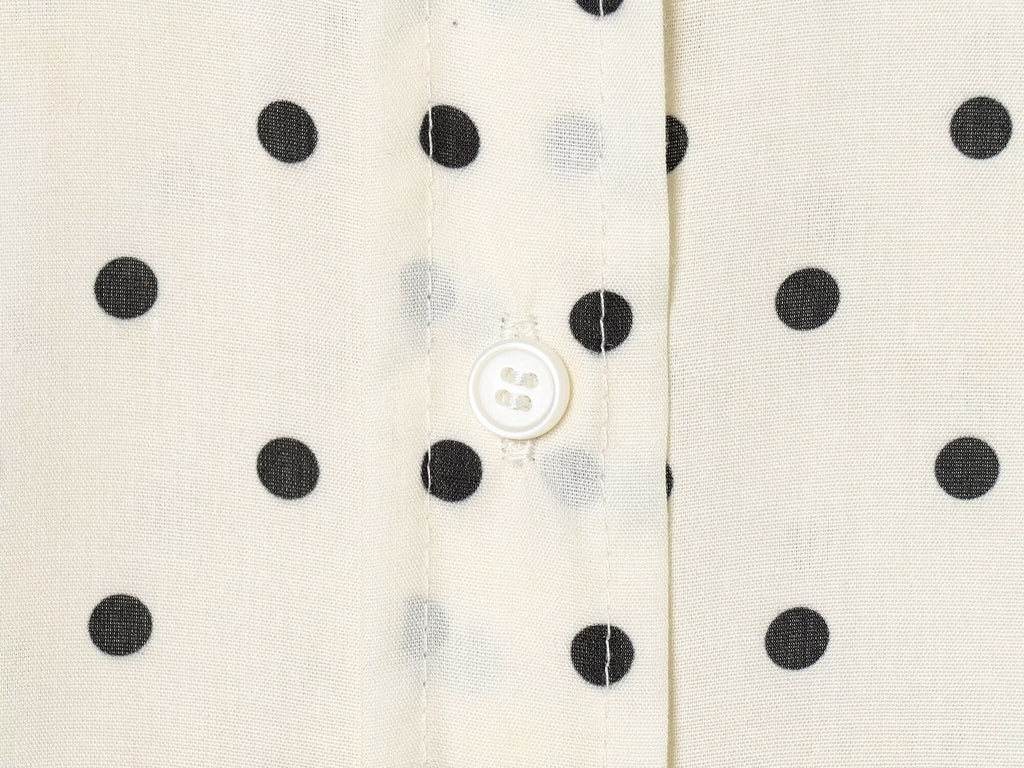 Women's retro polka dot casual Lapel shirt