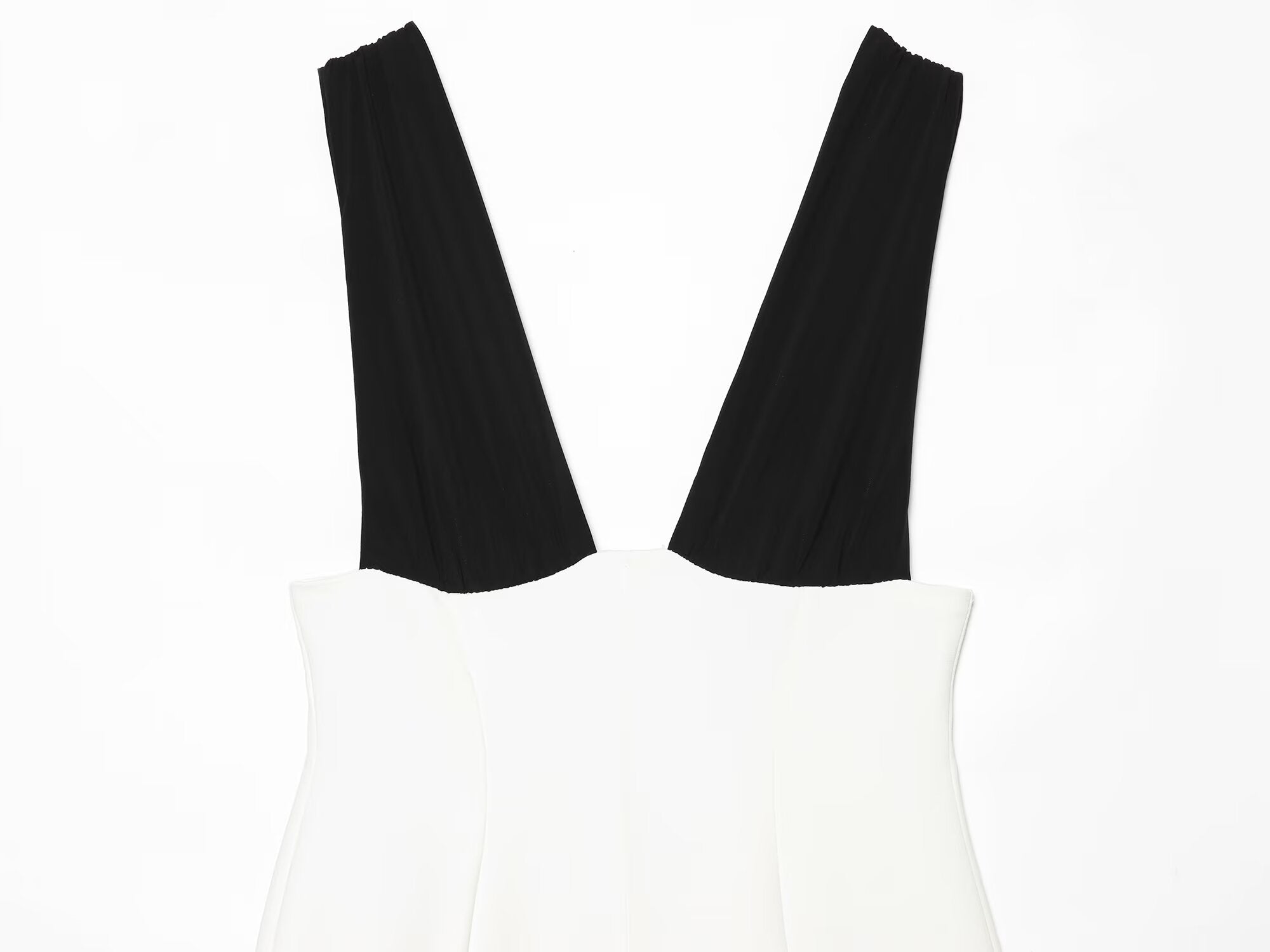 Women's sleeveless V-neck patchwork mini dress