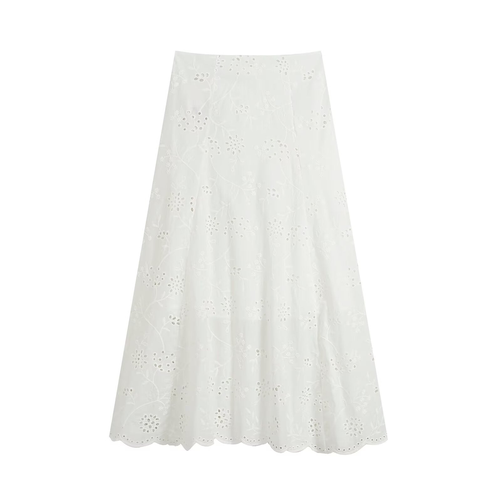 suit Women's 2 pieces artificial jewelry buckle hollow embroidery top+skirt