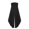 Women's strapless loose MIDI jumpsuit