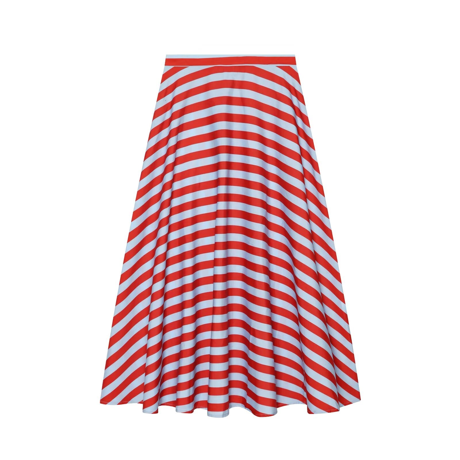 suit Women's 2 pieces bow decoration striped shirt+skirt