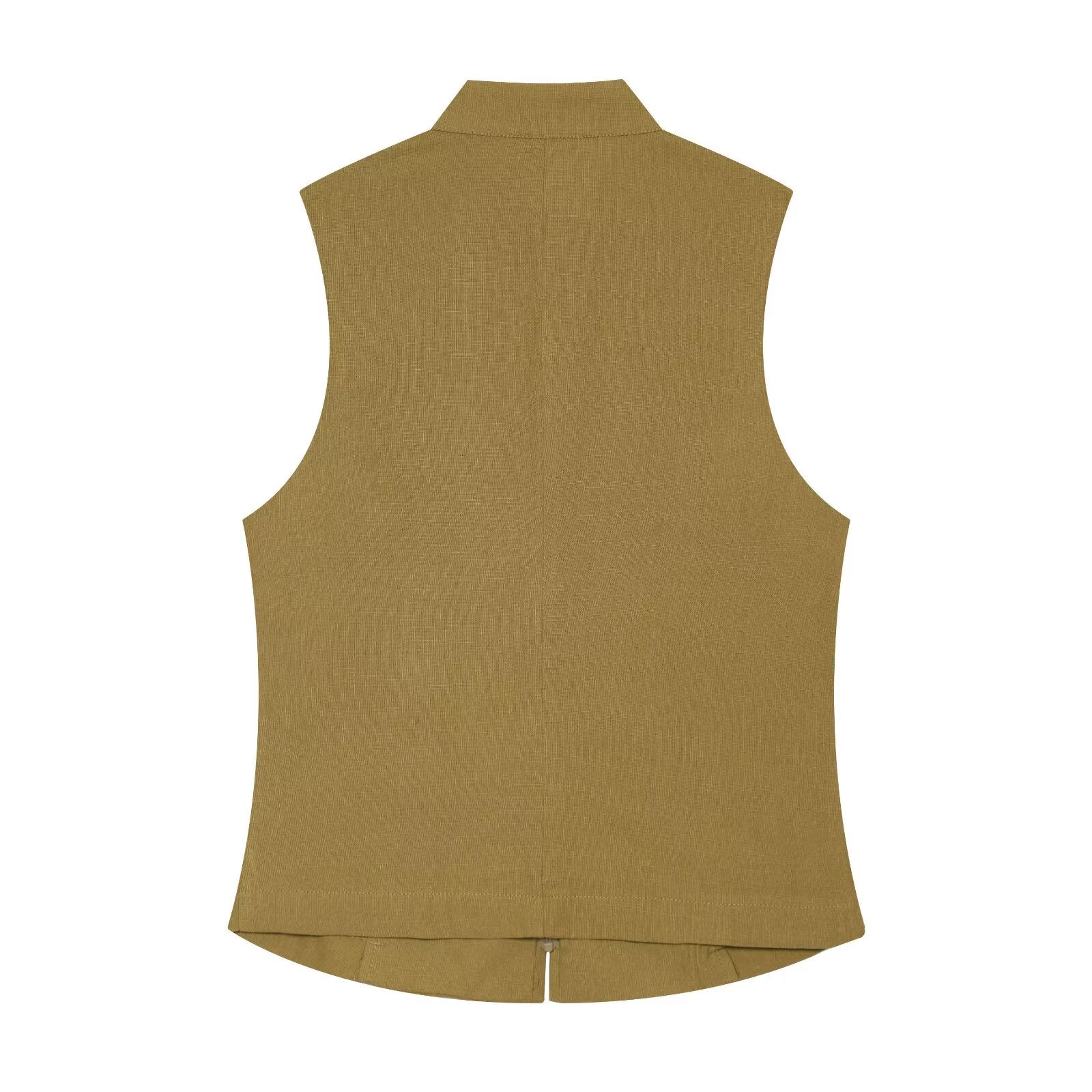 Women's sleeveless double breasted shirt