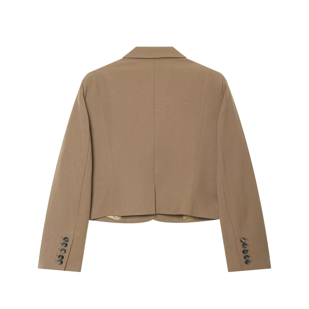 suit Women's 2 pieces slim single breasted lapel Blazer Coat +Pants