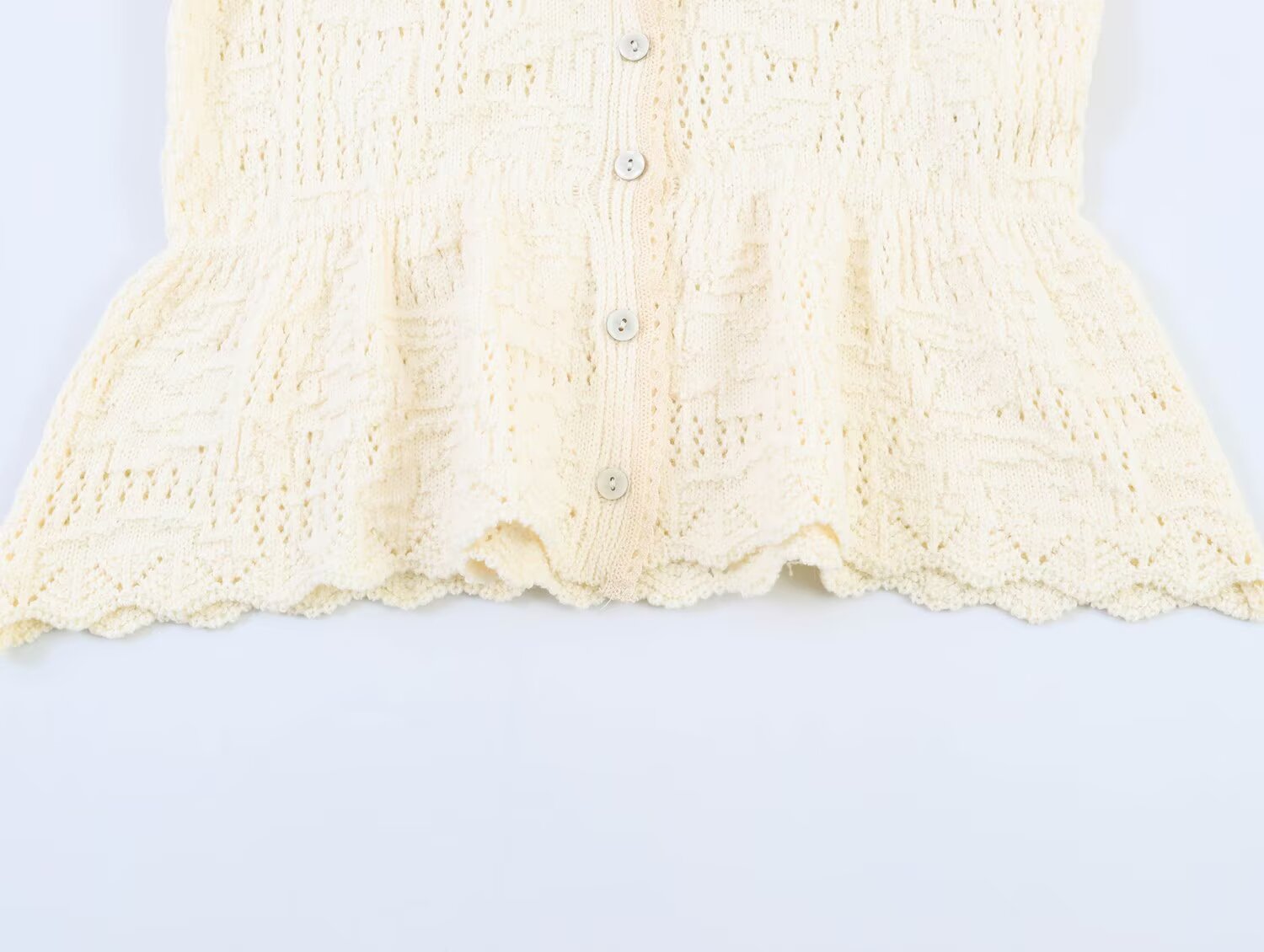 Women's seven quarter sleeve patchwork knit Coat