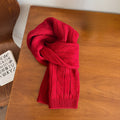 New warm retro embroidery knitted scarf