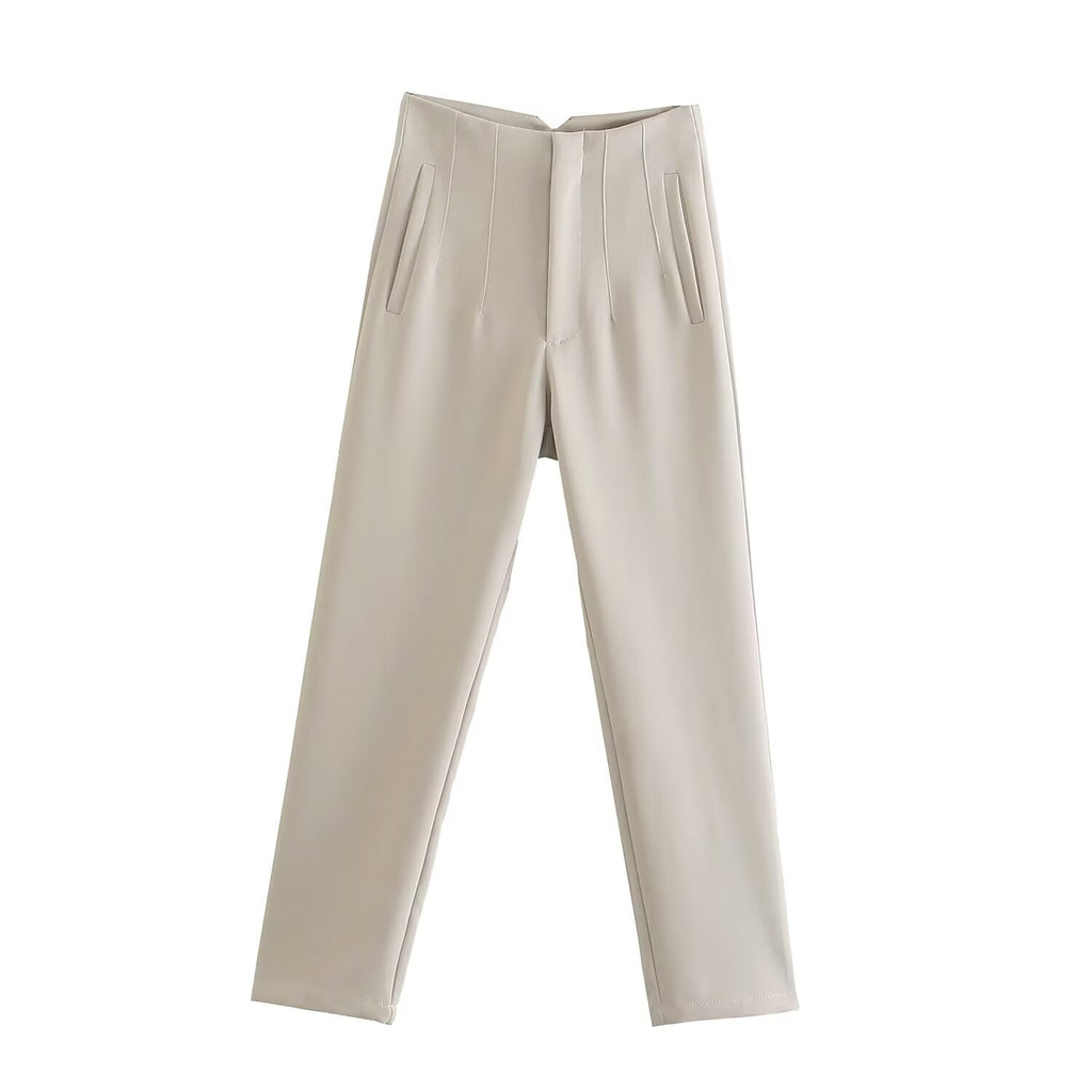 2026 Women's multi-color pleated high waisted pants
