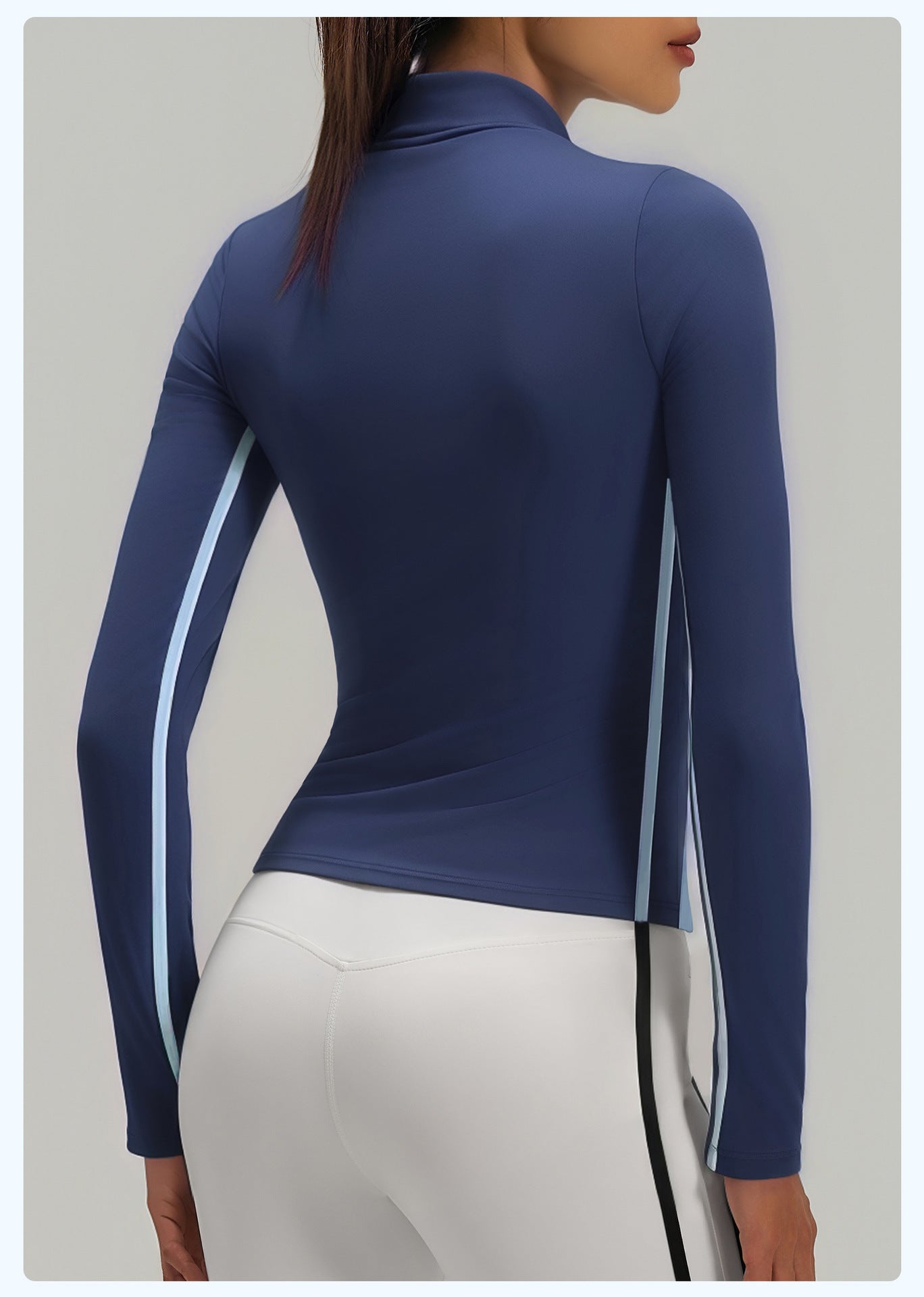 Women's new spring and autumn sports slim collar fitness coat