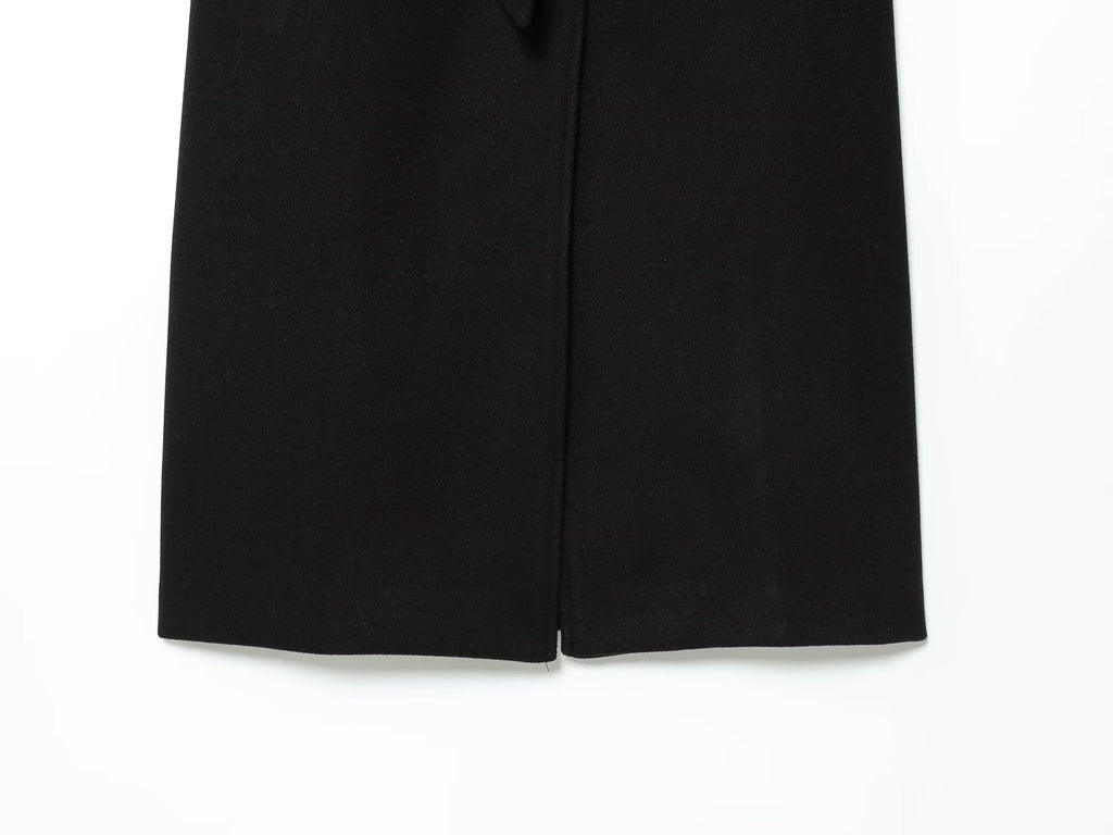 Women's With Belt Long Style Wool Blended Coat