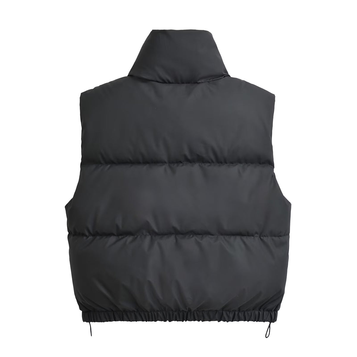 Women's short standing collar cotton vest