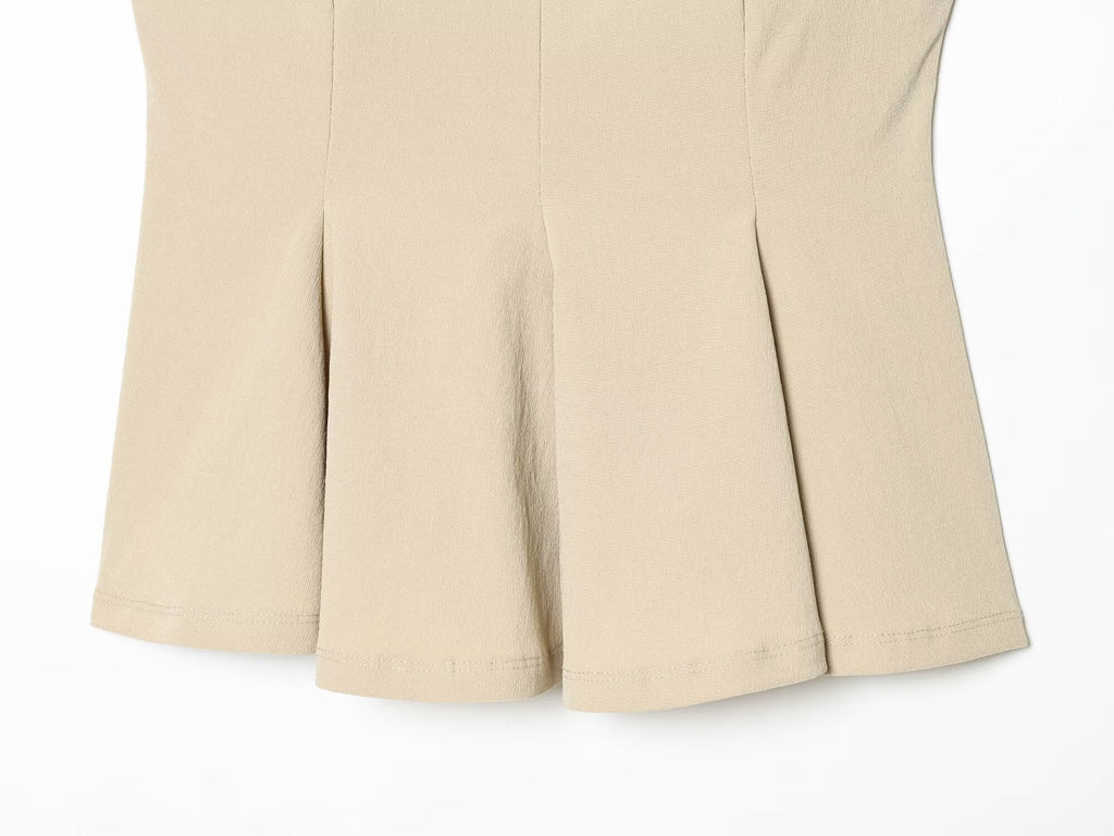 suit Women's 2 pieces short skirt style hem camisole top+Pants