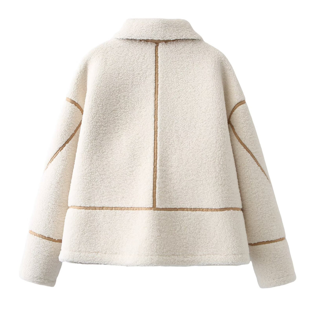 Women's warm fleece double-sided lapel Coat