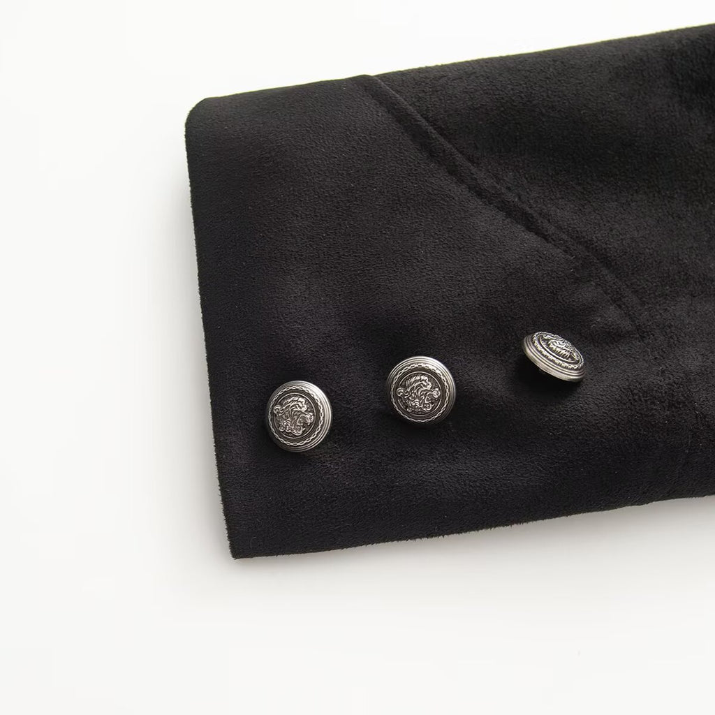 Women's slim Double-Breasted Stand-collar Jacket