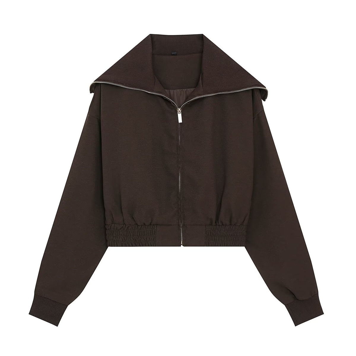 suit Women's 2 pieces ribbed collar short jacket Coat+Pants