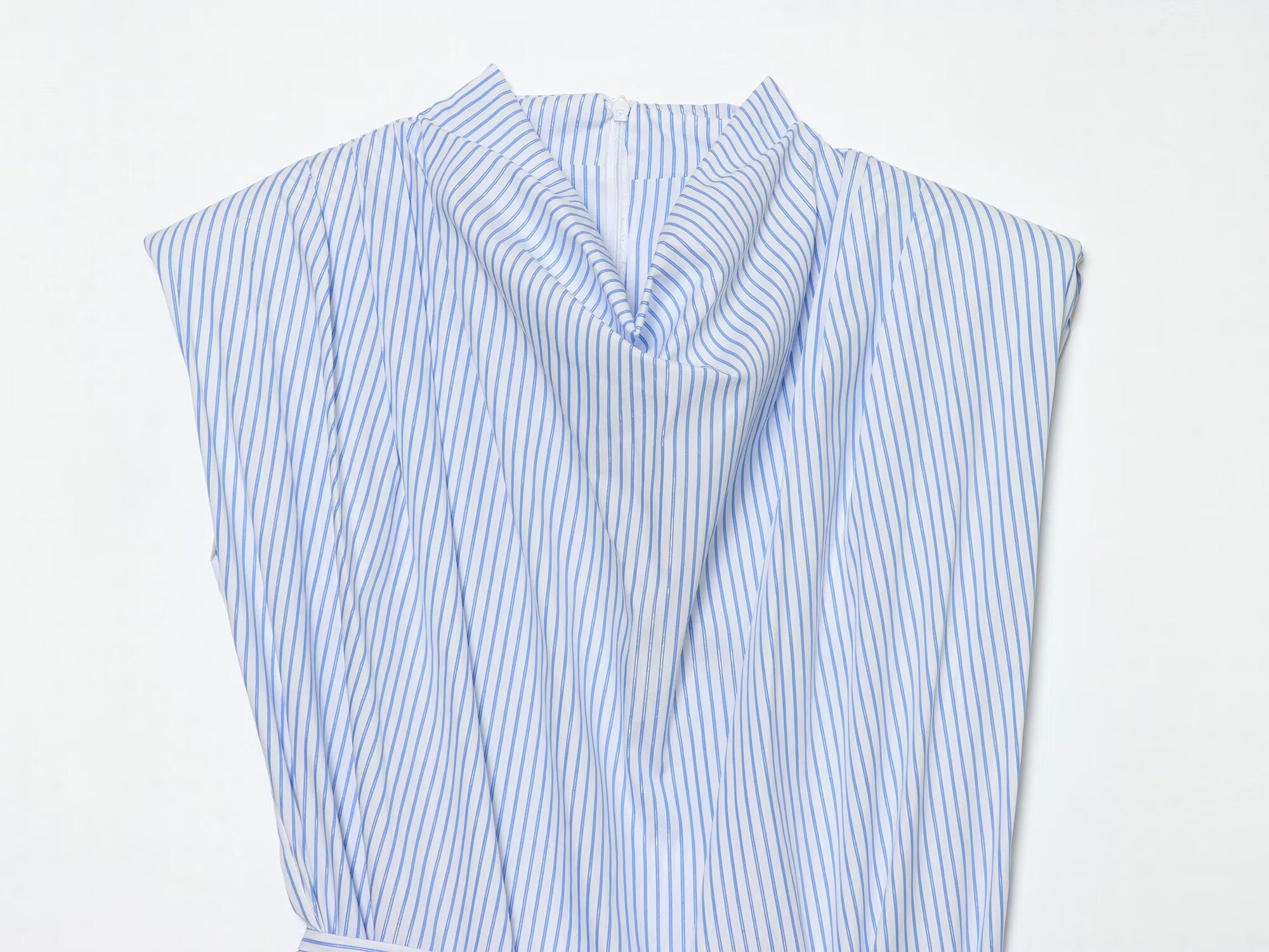 Women's metallic line decorative striped top