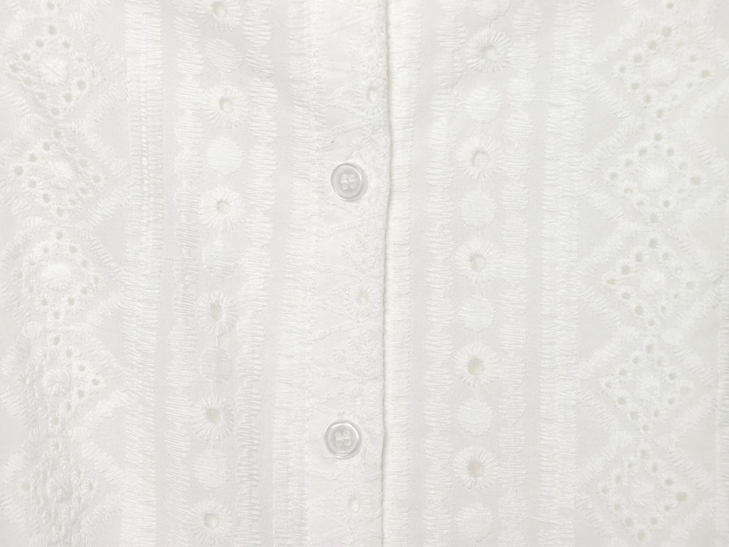 Women's hollow embroidery mini dress