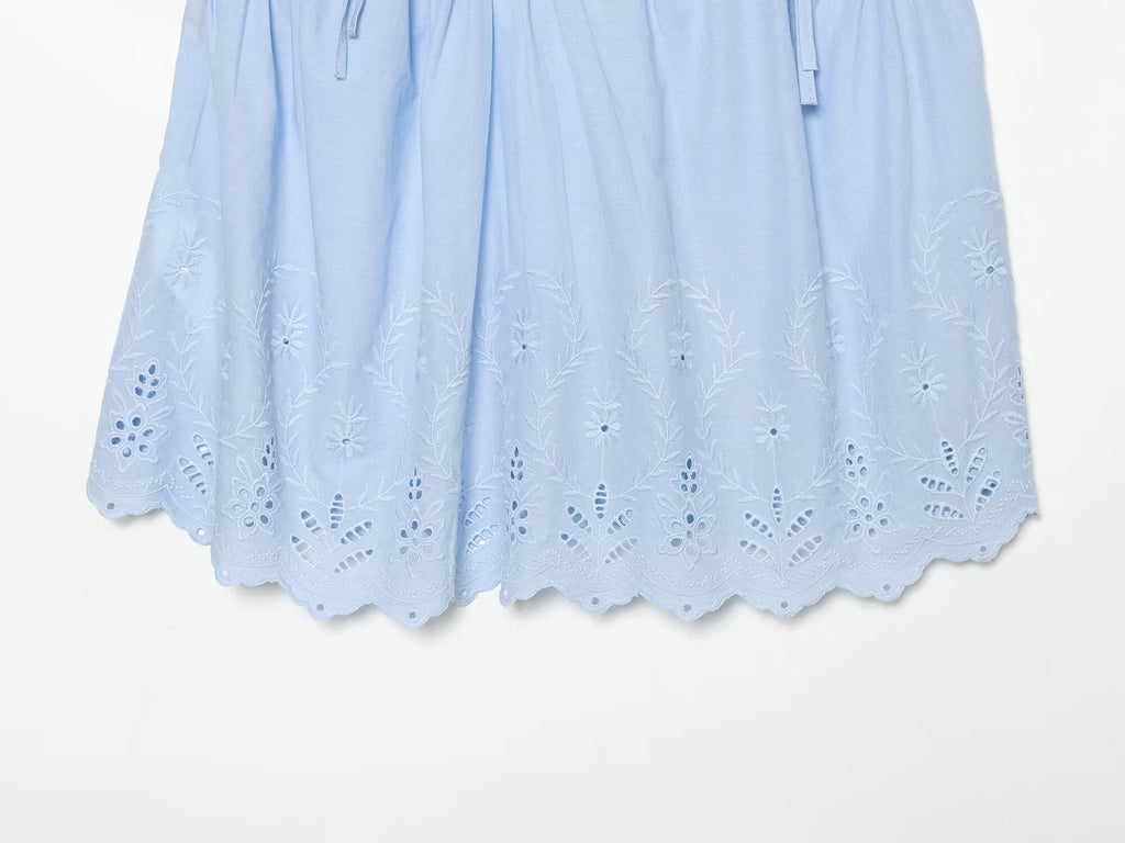 suit Women's 2 pieces embroidered suspender top+shorts