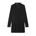 Women's long sleeved drape pleated mini dress