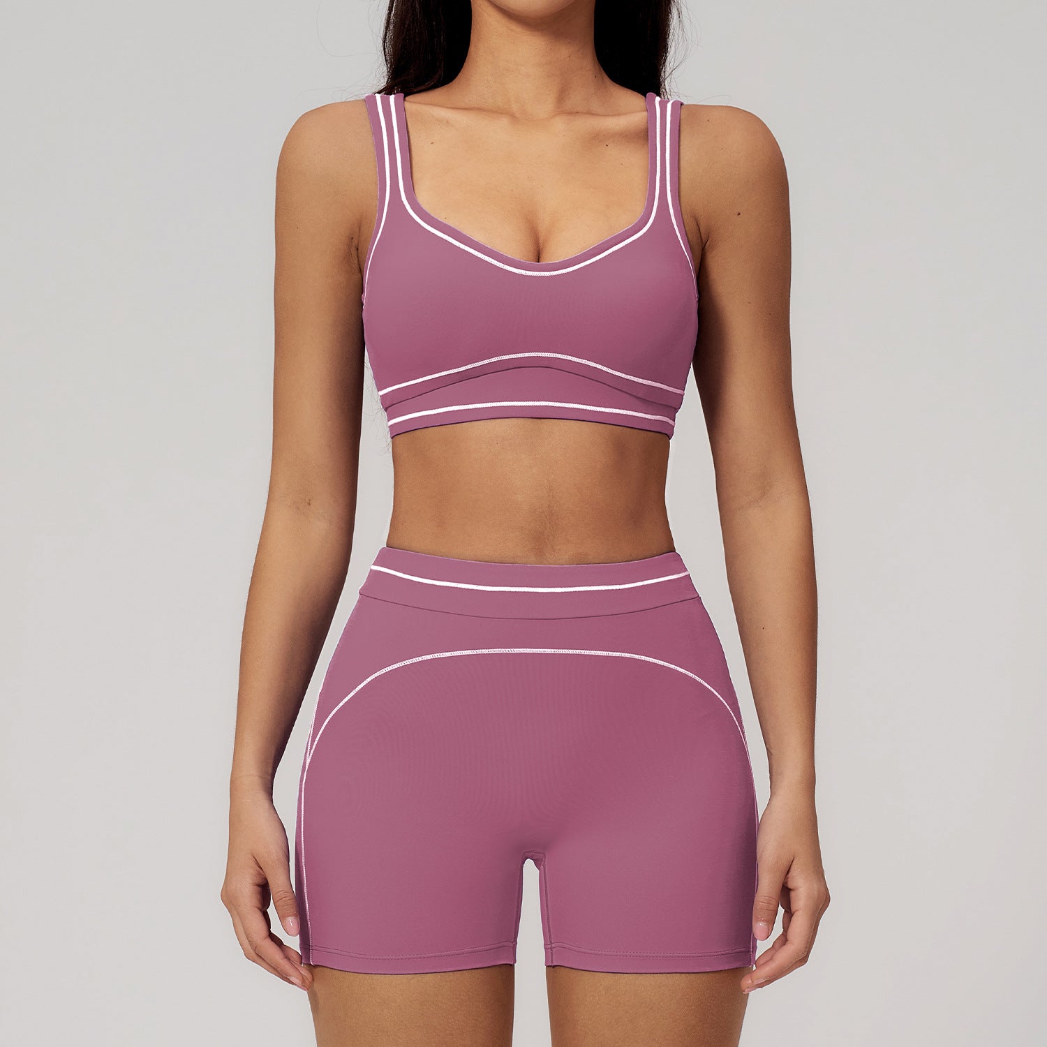 Women's new sanding bra+shorts yoga suit