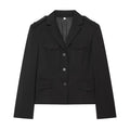 Women's flip cover decoration short slim Blazer Coat